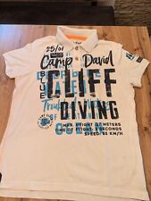 CAMP DAVID Polo Shirt Gr. M Weiß NEU  bekannt aus ?DSDS Dieter Bohlen ?