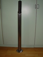 Design Kerzenständer Kerzenleuchter Metall klarlackiert grau ohne Kerze!