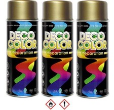 3er Sparpack 400ml gold GLANZ Lackspray Sprühlack Lack Farbe Gold Goldspray 