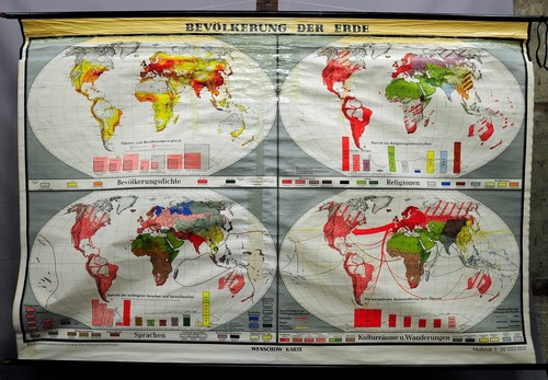 Schulwandkarte vintage poster - vintage,