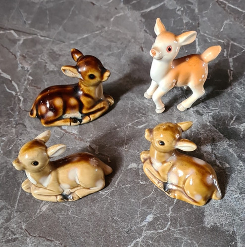 Porzellanfigur rehkitze - porzellanfigur,