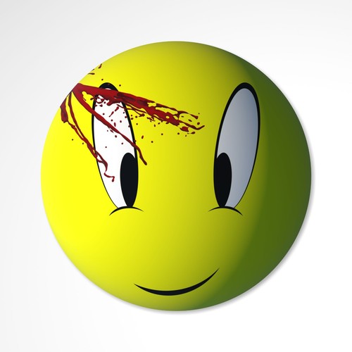 Smiley sticker headshot - sticker,