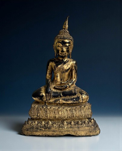 Buddha figur bronze - bronze, thailand