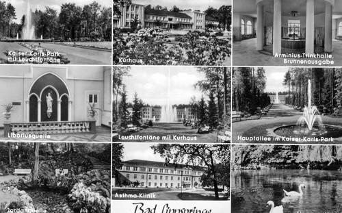 Ansichtskarte bad lippspringe - ansichtskarte,