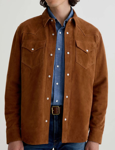 Herren braun hemd jacke - hemd,