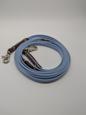 Biothane Hundeleine Zweifach Verstellbar Blau Braun Führleine Hundeleine Hund