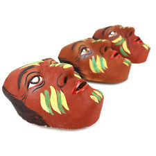 Drei antike Karnevalsmasken "Amerikanische Ureinwohner", 30er, Indianer-Masken