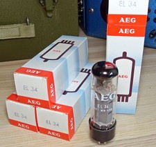 Konvolut 4x Röhre AEG EL34 ungebraucht / NOS