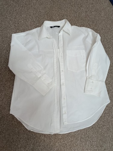Zara damen hemd - weiß, oversize