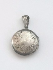 Alt Foto Anhänger - Medaillon Fotohalter  Aus 925 Silber