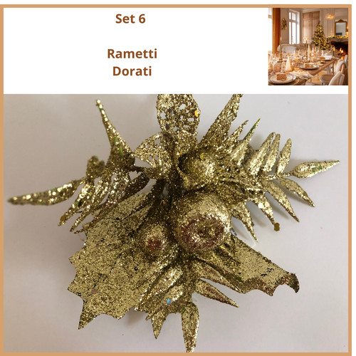 6er set vintage weihnachtsdeko - 6er,
