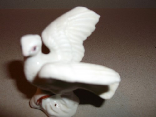 Porzellan tierfigur taube - porzellan,