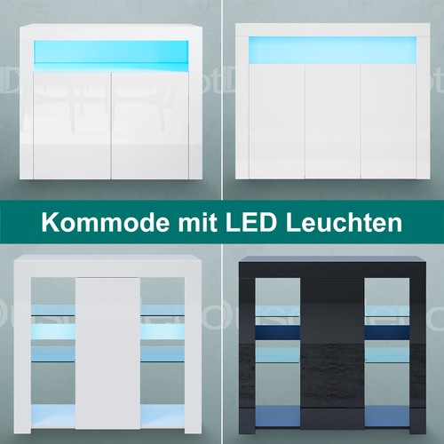 Led sideboard 116cm - sideboard, kommode