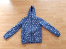 Regenjacke, hellblau gepunktet, Gr. 164, Yigga, Kapuze, Räuberjacke