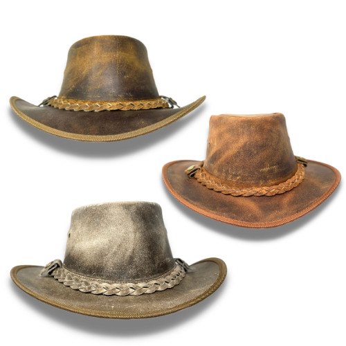 Lederhut western cowboy unisex - western,