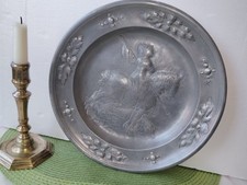 Antiker Großer Zinn Teller