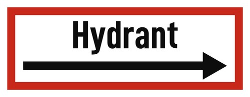 Hydrant hinweisschild auf - -,