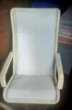 Wippsessel, sehr robustes Rattan Kunststoffgeflecht, Gestell Edelstahl/Chrom 