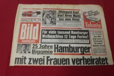 Bild Zeitung 25. Oktober 1975 Geschenk 50. Geburtstag * Hildegard Knef * Bigamie
