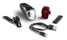 CRIVIT Fahrrad LED Leuchten Set Akku Frontstrahler & Rücklicht Lichtsteurung NEU