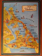 Postkarte 2720 gelaufen, Ostseeinsel Usedom, Ansichtskarte, Sammlung