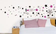 Sterne B-Ware Wandtattoo Stars Aufkleber Home Sticker Wandsticker Wanddeko