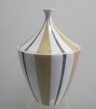 Bonboniere Dose Deckeldose Heinrich schöner Dekor senfgelb grau (D5)