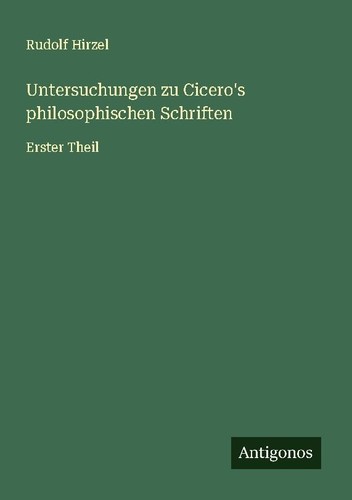 Untersuchungen cicero s - zu, cicero's