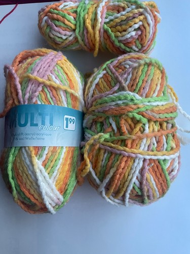 220 multi color wolle - , gr