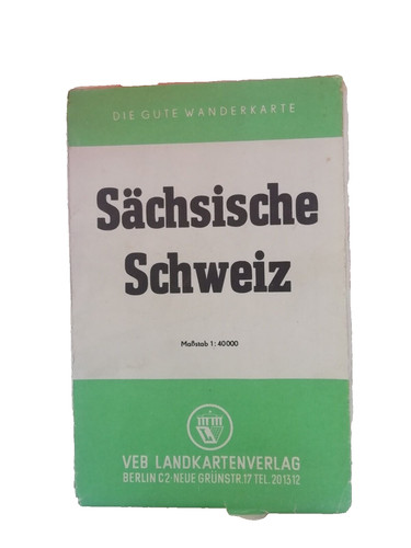 Ddr wanderkarte sächsische - ddr,