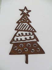 8 weihnachtliche Dekofiguren aus Metall in Edelrost zum Hängen