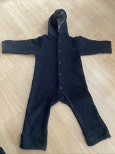 Disana Woolwalk Wool Walk Anzug Gr. 74/80 Schurwolle Herbst Grau