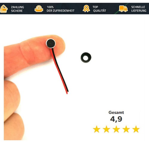 Mini mikrofon 6mm x 2mm - ,