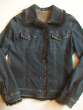 ROSNER Jeansjacke Jacke Gr. 38 dunkelblau mit Fellkante