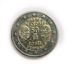 2 Euro ; Deutschland - 2013 - G - 50 Jahre Elysee Vertrag ; Umlaufmünze