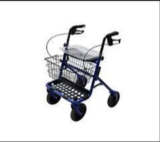 Anteamed Rollator aus Stahl, klappbar, Blau – Rollator für Senioren mit 4 Rädern