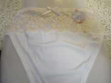 Sexy Panty, Slip, Dessous, Höschen,weiß,mit goldener Spitze,Janina,Gr. 2XL,52/54