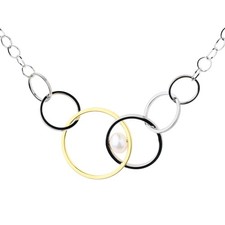 Ernstes Design Collier Edelstahl mit Perle  K857.50 50 cm Neuheit Rund