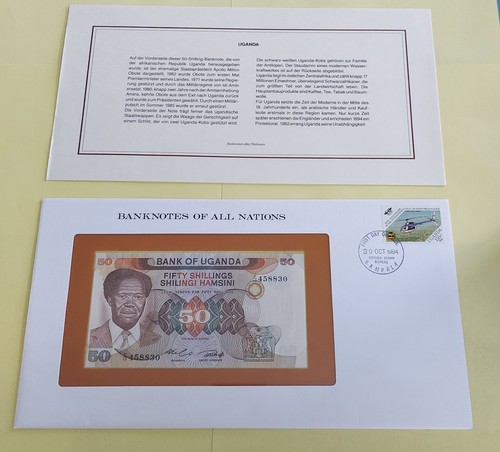 Banknotenbrief uganda 50 - -,