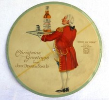 PICTURE-DISC "John Dewar Scotch Whisky "  Pappe  England 30er Jahre 78rpm S8792