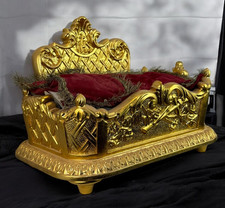 IHS Barock Kinderbett Heilige Kunst Holz Kinderbett 34x21x21cm