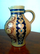 Goebel Krug Vase Steingut Keramik Ritzdekor traditionell Westerwald Vintage