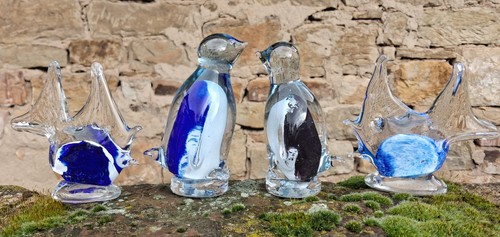 Vintage glasfiguren 4 x - glasfiguren*4,