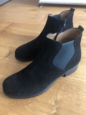 VABEENE SCHUHE  schwarze Stiefelletten Gr. 40 Leder Rauleder modern klassisch