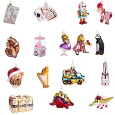 BRUBAKER Glas Weihnachtskugeln Mundgeblasen Christbaumkugeln Handbemalt Lustig