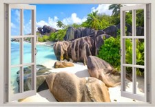 wandtattoo  Palmen Meer Strand