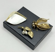 Vintage Broschen Set Perlmutt
