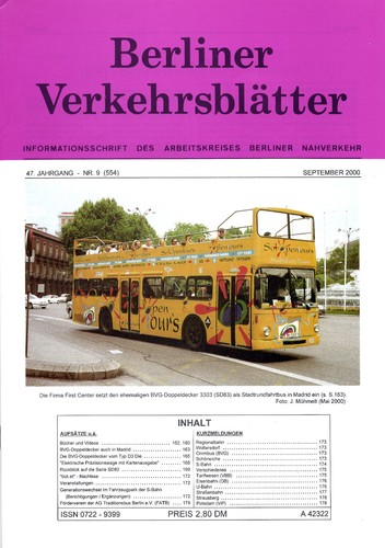Berliner verkehrsblätter heft - berliner,