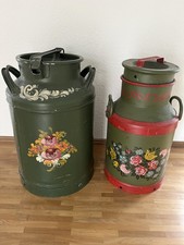 Vintage Milchkanne Bauernmalerei Handbemalt Mittel Deko