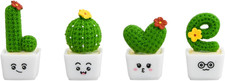 4 Stück Mini Kaktus Figuren